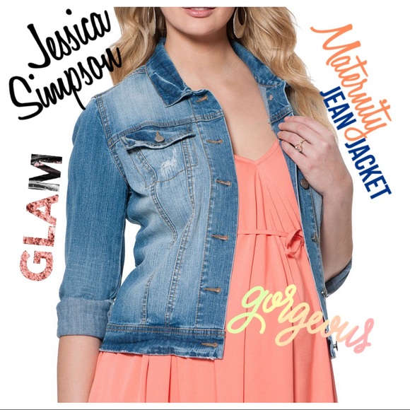 Jessica Simpson Jackets & Blazers - Jessica Simpson Maternity Jean Jacket